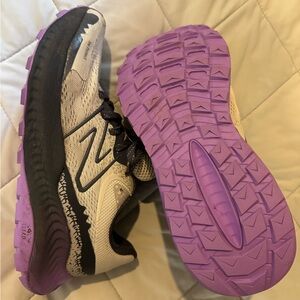 New Balance Women's Cream and Purple Athletic Shoes
